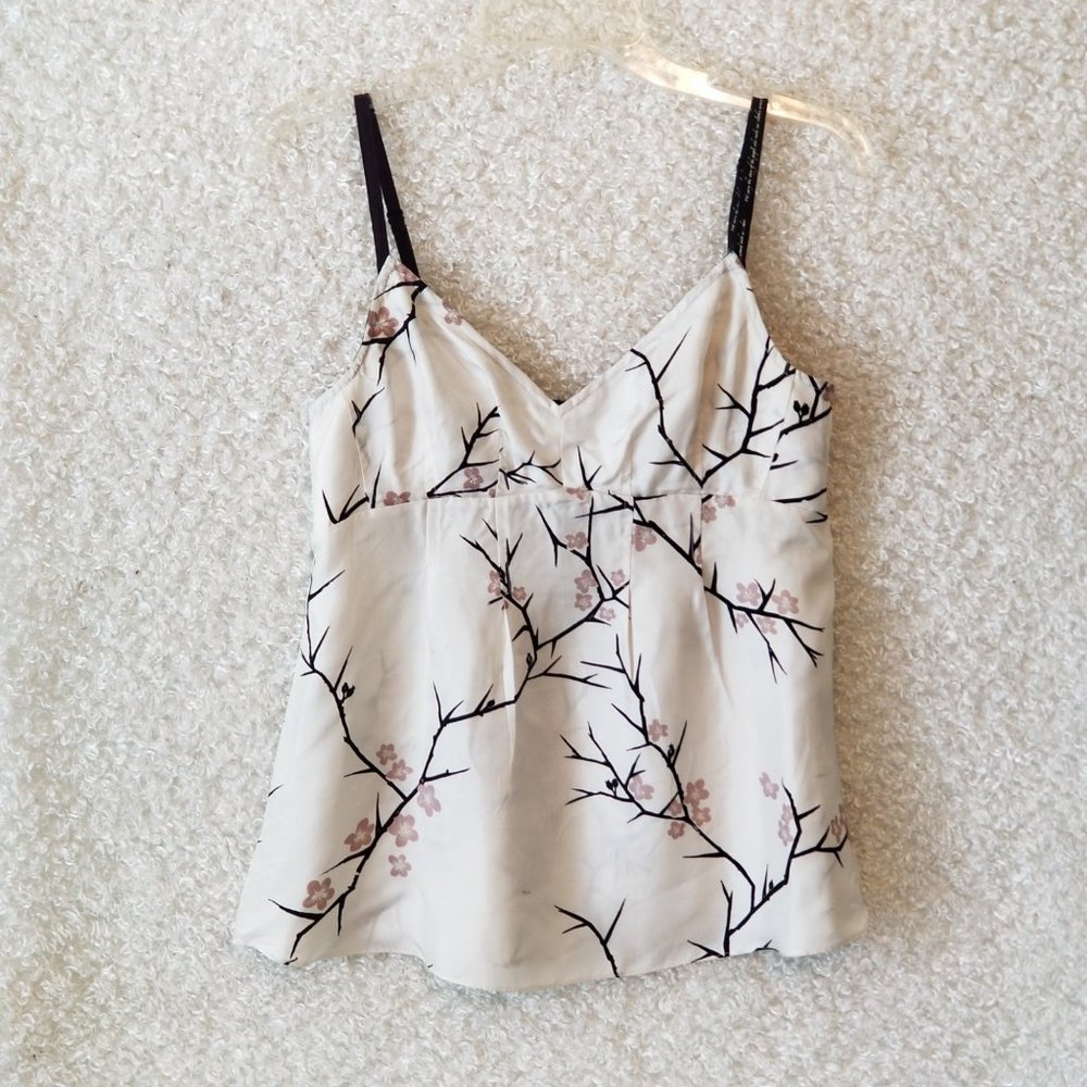 EDUN Cherry Blossom Silk Camisole Top Small